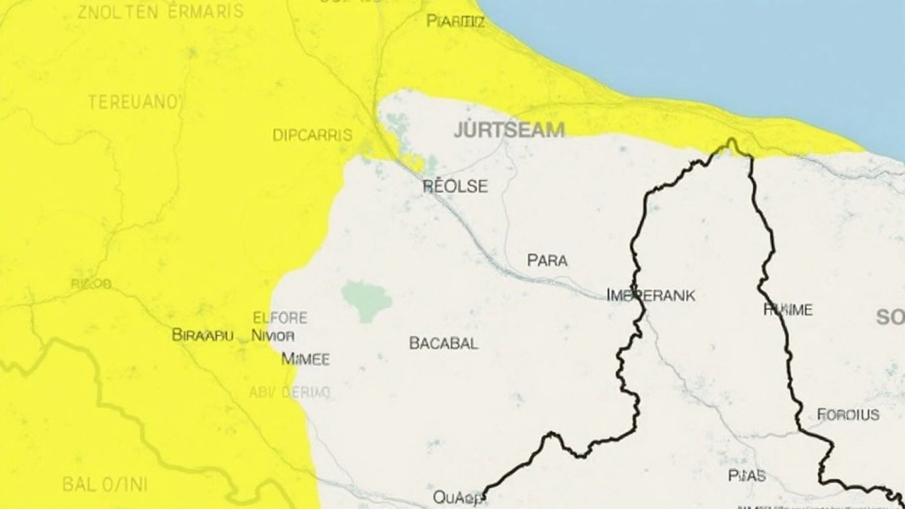 Alerta Amarelo do INMET para Chuvas Intensas e Ventos Fortes em 57 Cidades do Maranhão